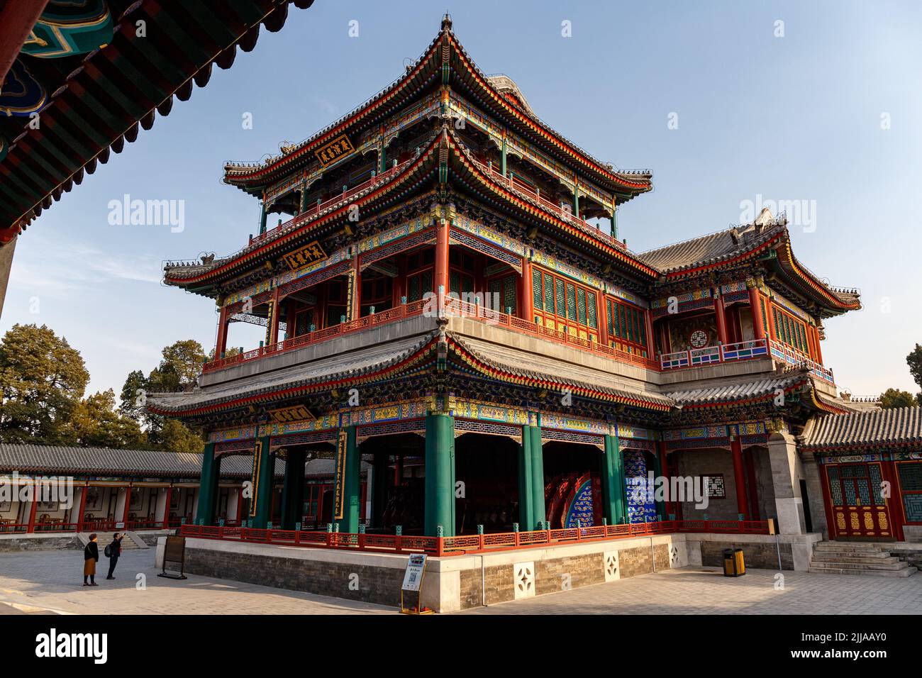 Palcoscenico teatrale al Palazzo Estivo di Pechino, Cina nel marzo 2018. Foto Stock