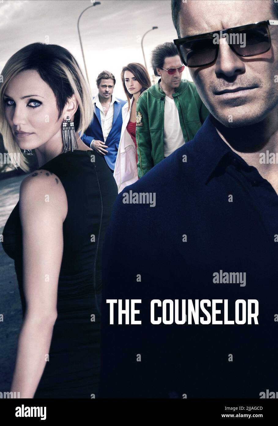 CAMERON DIAZ, Brad Pitt, Penelope Cruz, JAVIER BARDEM, Michael Fassbender POSTER, il consigliere, 2013 Foto Stock