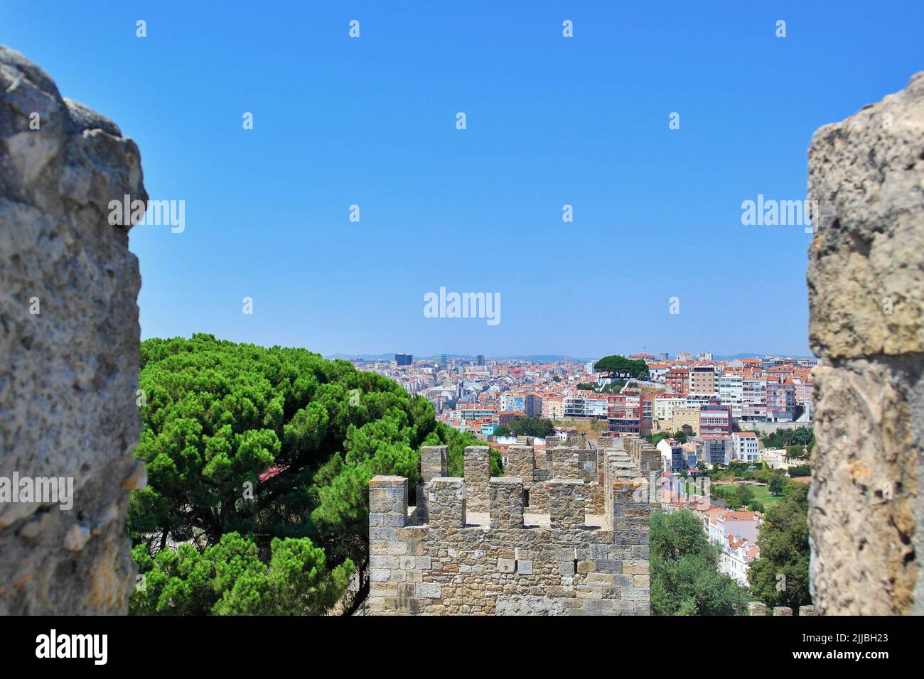 Castello di San Giorgio, Lisbona, Portogallo Foto Stock