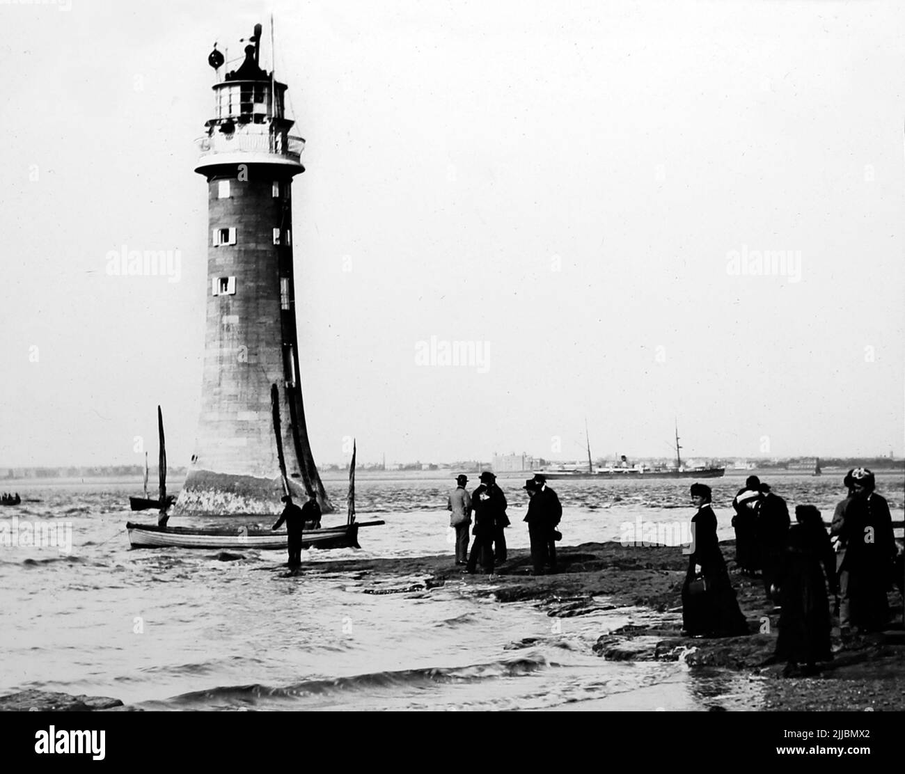 Faro di New Brighton, inizio 1900s Foto Stock