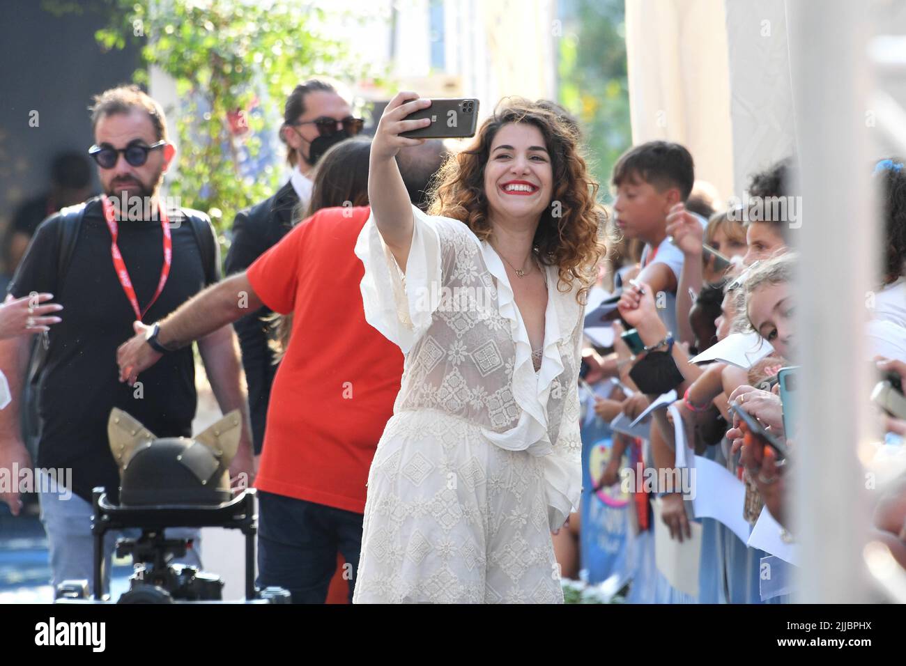 Giffoni Vallepiana, . 22nd luglio 2022. Giffoni Vallepiana Giffoni Film Festival Photocall i Soldi Spicci, nella foto: Sofia Scalia Credit: Agenzia indipendente/Alamy Live News Foto Stock