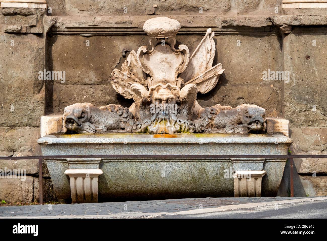 Fontana di Papa Giulio in Via Flaminia, Roma, Italia Foto Stock