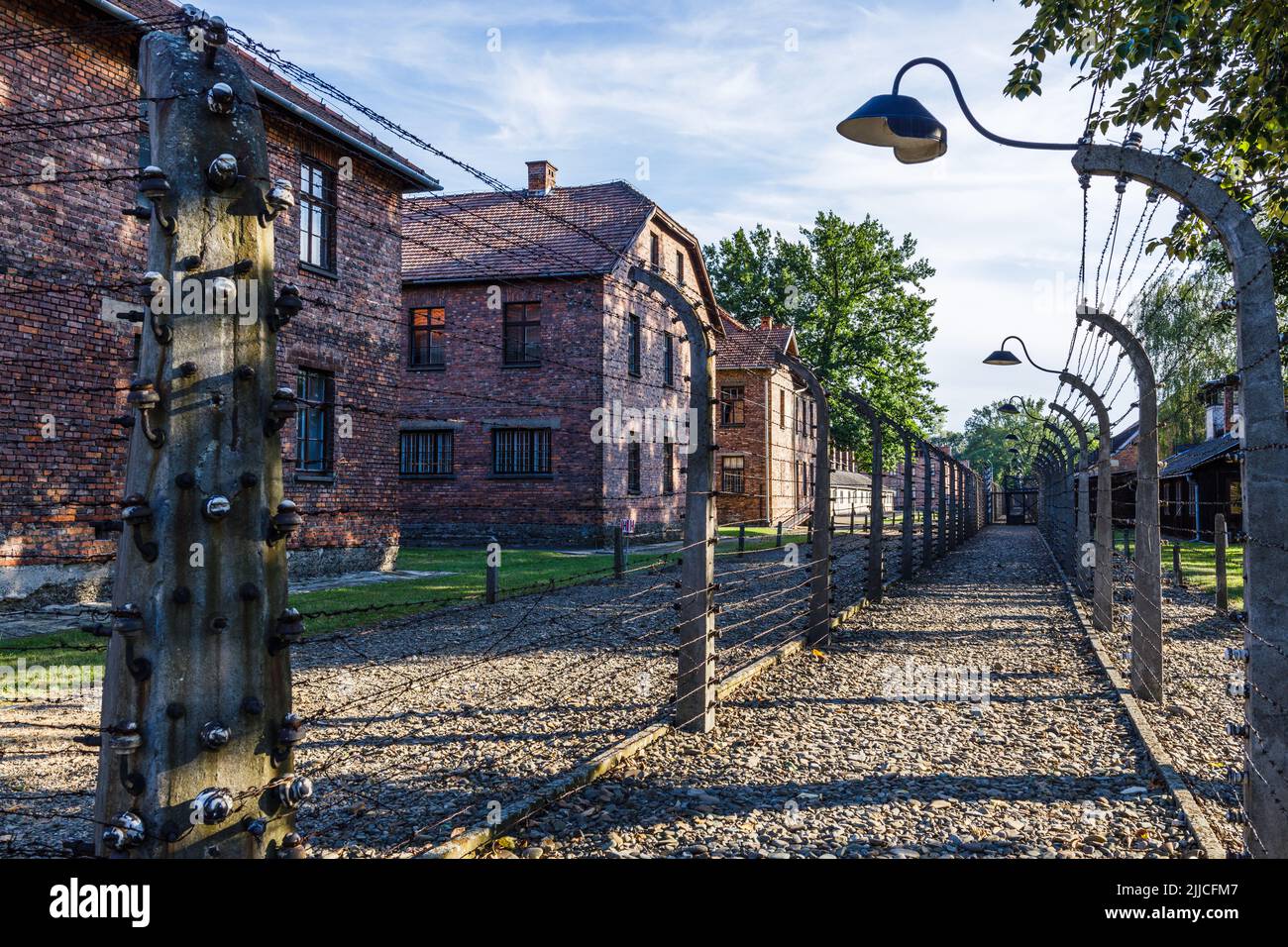 Campo di concentramento di Auschwitz - Birkenau. Memoriale dell'Olocausto. Oswiecim, Polonia, 17 luglio 2022 Foto Stock