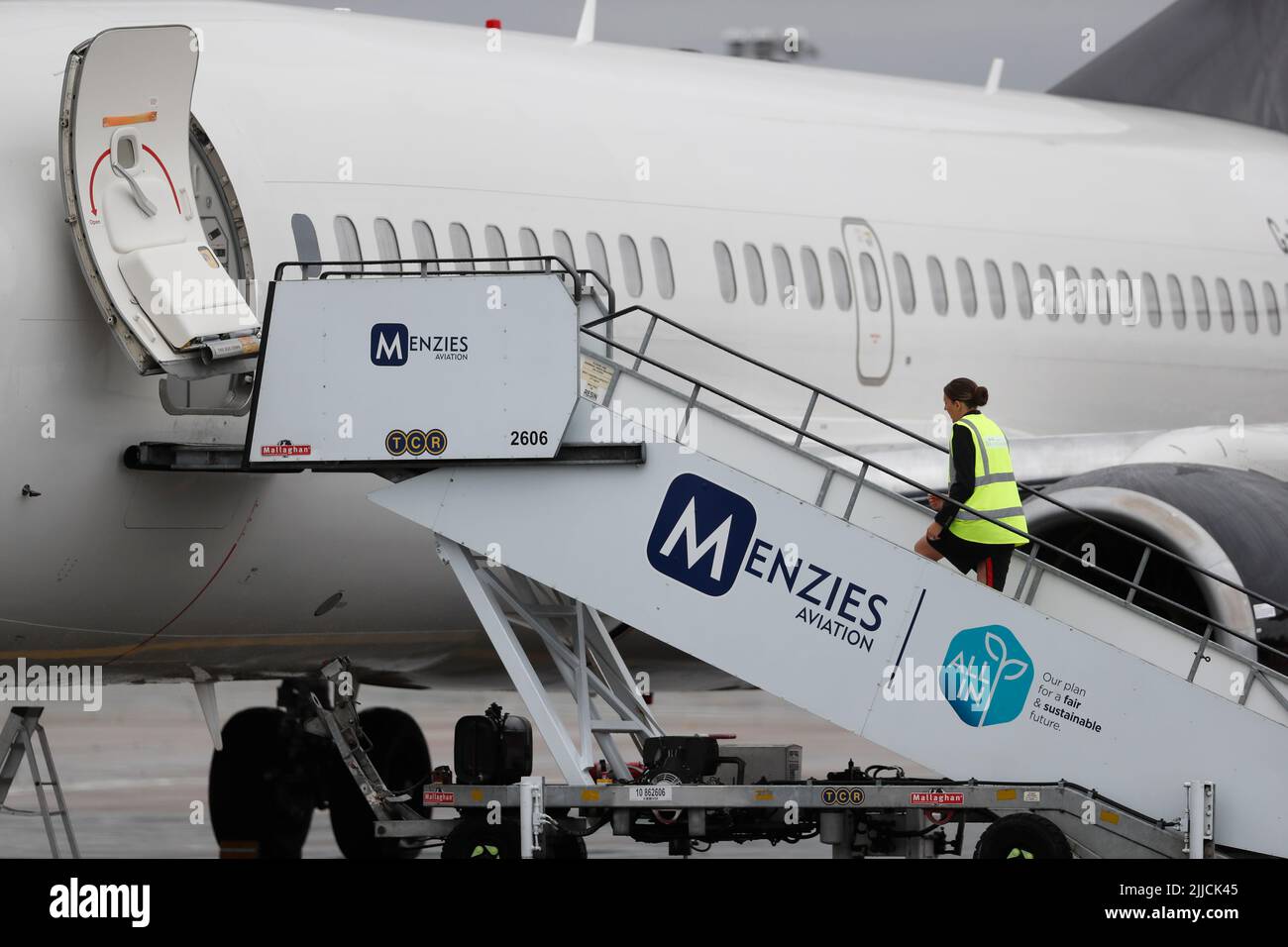 Aeroporto di Glasgow, Scozia Foto Stock