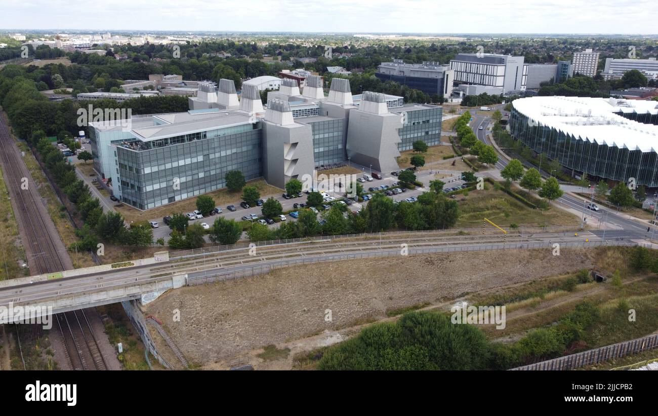 Centus Biotherapeutics Limited Cambridge Biomedical Campus UK drone vista aerea Foto Stock