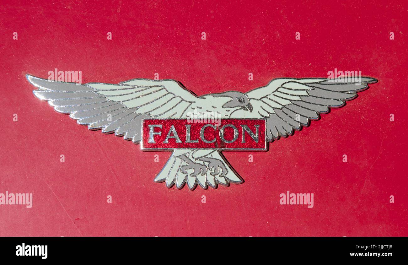 Badge di Un 1960s British Falcon Caribbean Mark 3 Kit Motor Car Christchurch UK Foto Stock