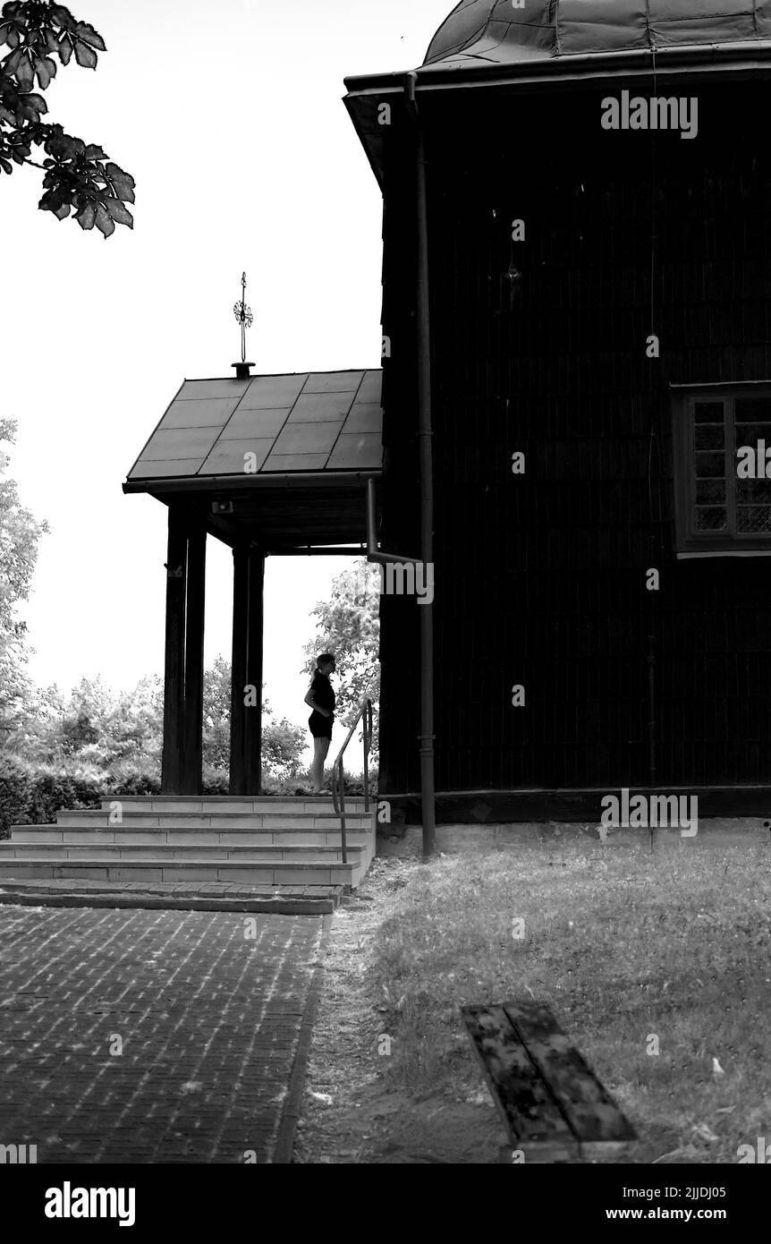 Storica chiesa greco-cattolica del 19 secolo a Liski, Polonia Foto Stock