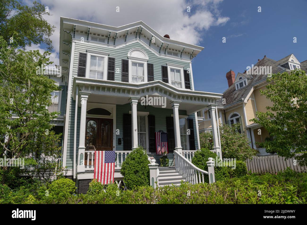 Historic Character Homes, Downtown Wilmington, North Carolina, Stati Uniti Foto Stock