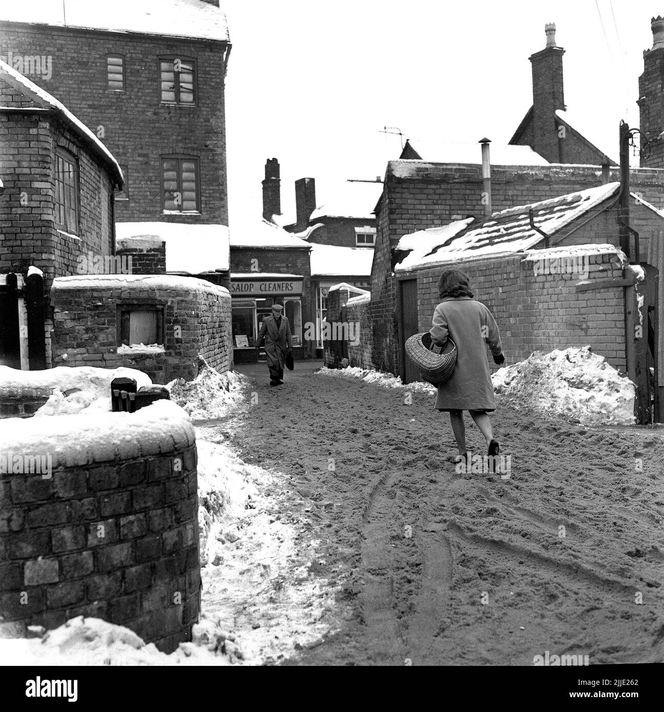 Scena invernale desolata Gran Bretagna Shropshire in Inverno Gennaio 21st 1965 FOTO DI DAVID BAGNALL Foto Stock