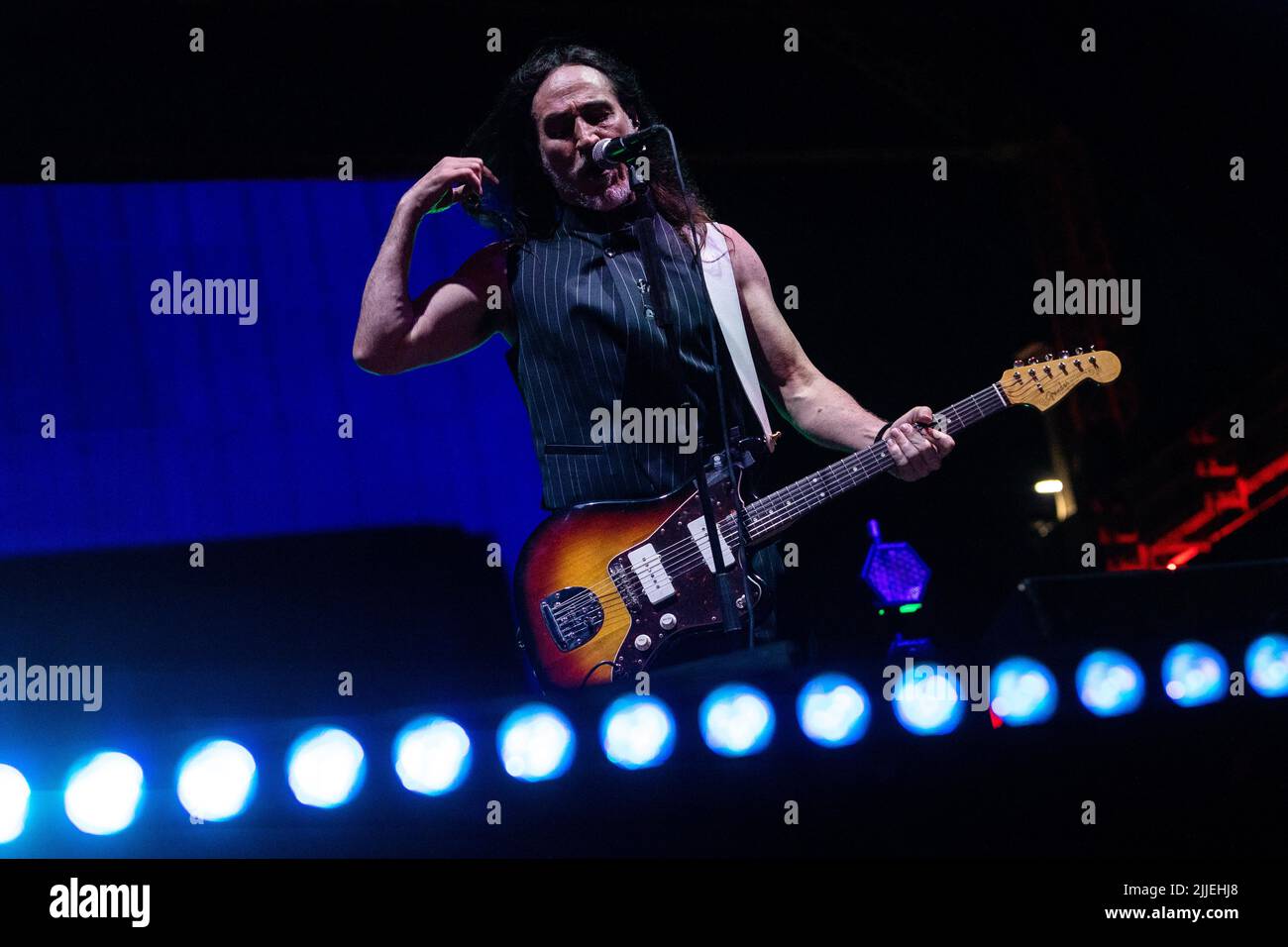 Milano, luglio 25 2022. Manuel Agnelli in concerto a Carroponte. Foto Stock