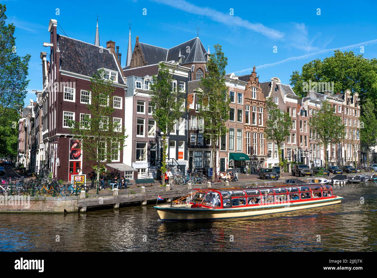 Case sul Herengracht, la città vecchia di Amsterdam, Canal Belt, Canal Tour, Amsterdam, Paesi Bassi Foto Stock Case sul Herengracht, la città vecchia di Amsterdam, Canal Belt, Canal Tour, Amsterdam, Paesi Bassi Foto Stock