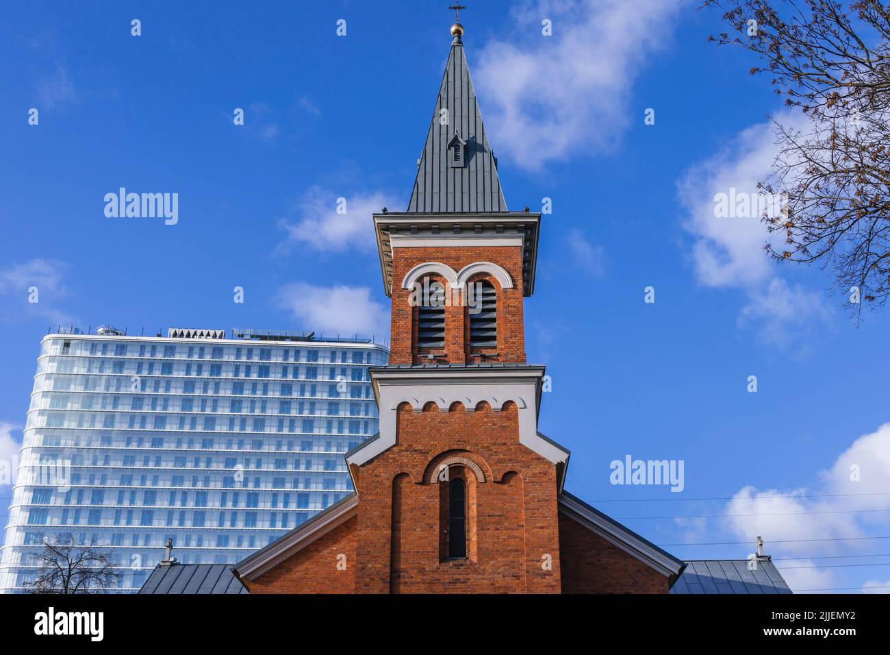 Chiesa di San Stanislao e Martire a Varsavia, capitale della Polonia Foto Stock