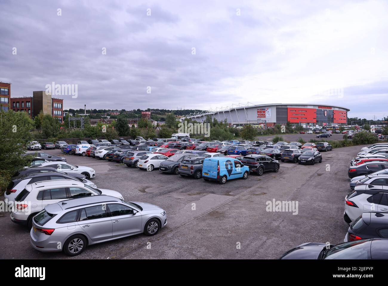 Rotherham, Inghilterra, 23rd luglio 2022. Una visione generale dello stadio prima della partita del Campionato europeo delle Donne UEFA 2022 al New York Stadium, Rotherham. Il credito d'immagine dovrebbe essere: Jonathan Moscrop / Sportimage Foto Stock