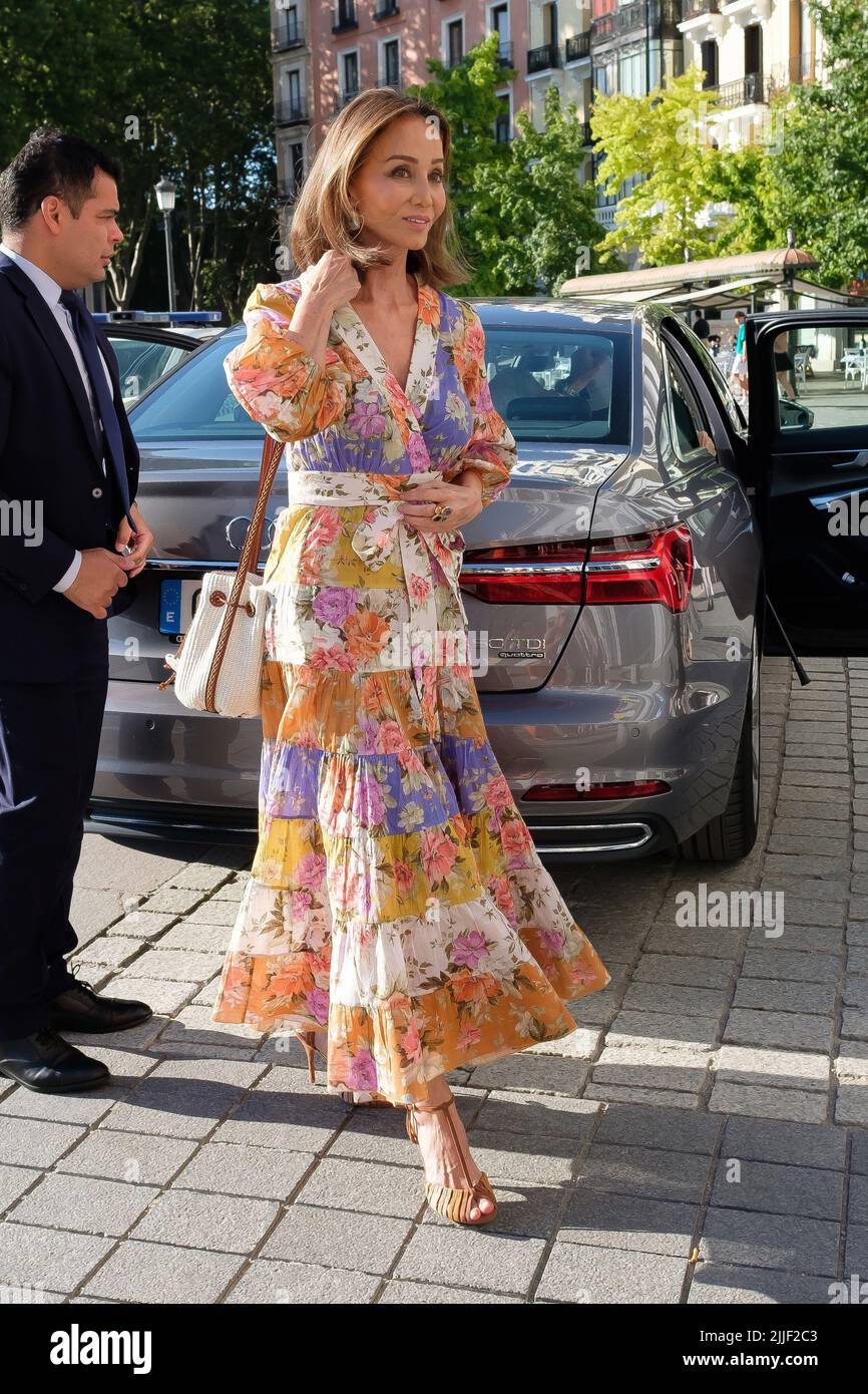 Madrid, Spagna. 25th luglio 2022. Isabel Preysler partecipa al concerto di Anna Netrebko al Festival della Musica universale, Teatro Real di Madrid. Credit: SOPA Images Limited/Alamy Live News Foto Stock
