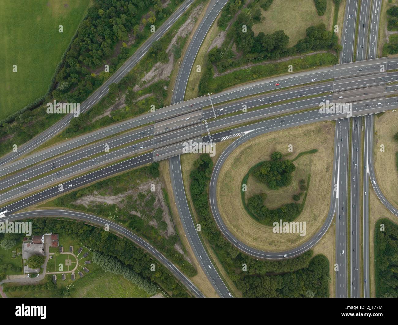 Il Lunetten Junction è uno svincolo stradale olandese per il collegamento delle autostrade A12 e A27 . Si trova vicino a Lunetten, un distretto di Foto Stock