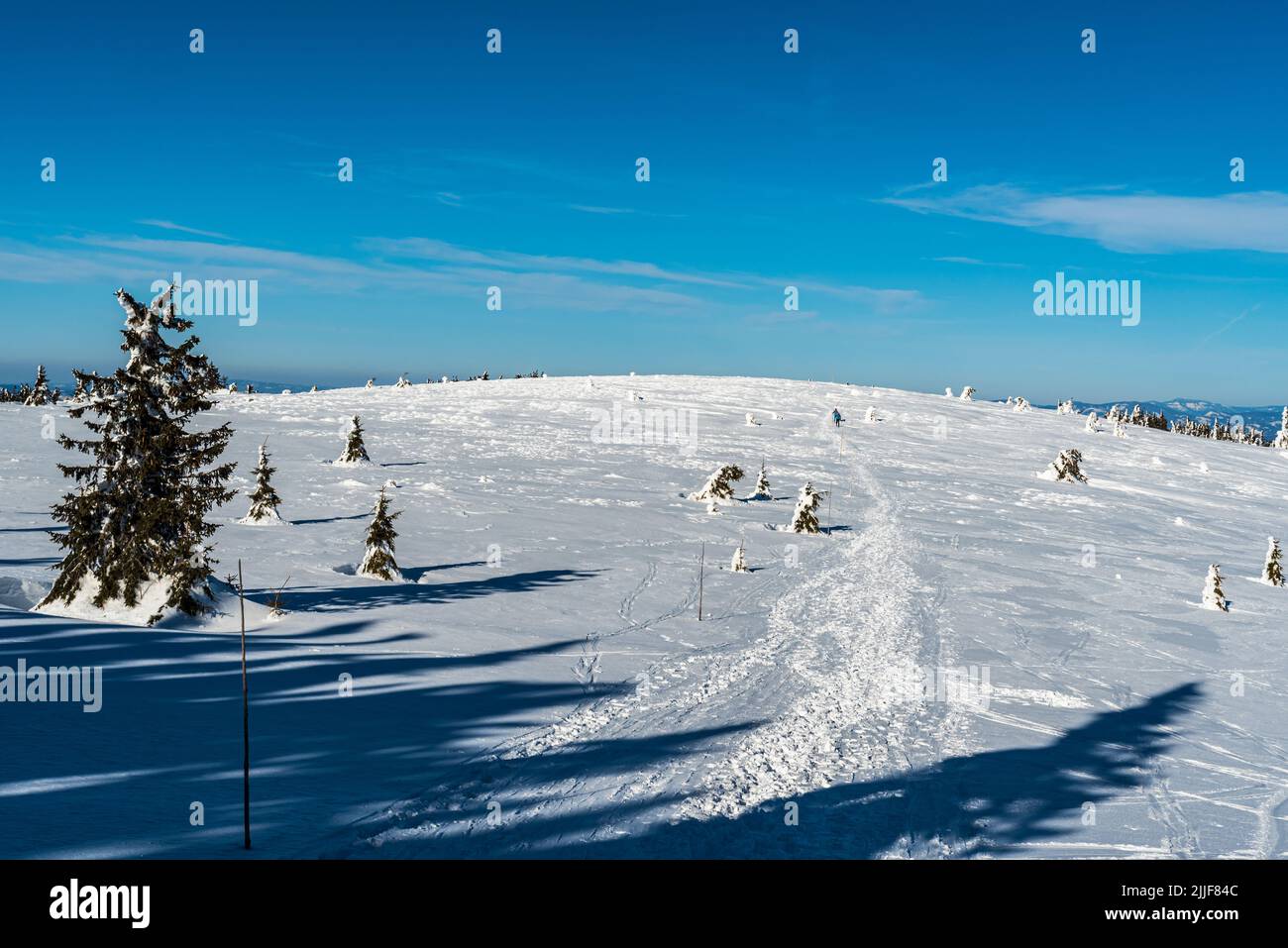 Collina di Zazriva sul foro di Martinsake in inverno Lucanska Mala Fatra montagne in Slovacchia Foto Stock
