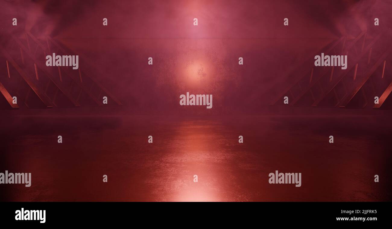 Galactic Red Brown Art Illustration Banner background Wallpaper 3D Illustration Foto Stock