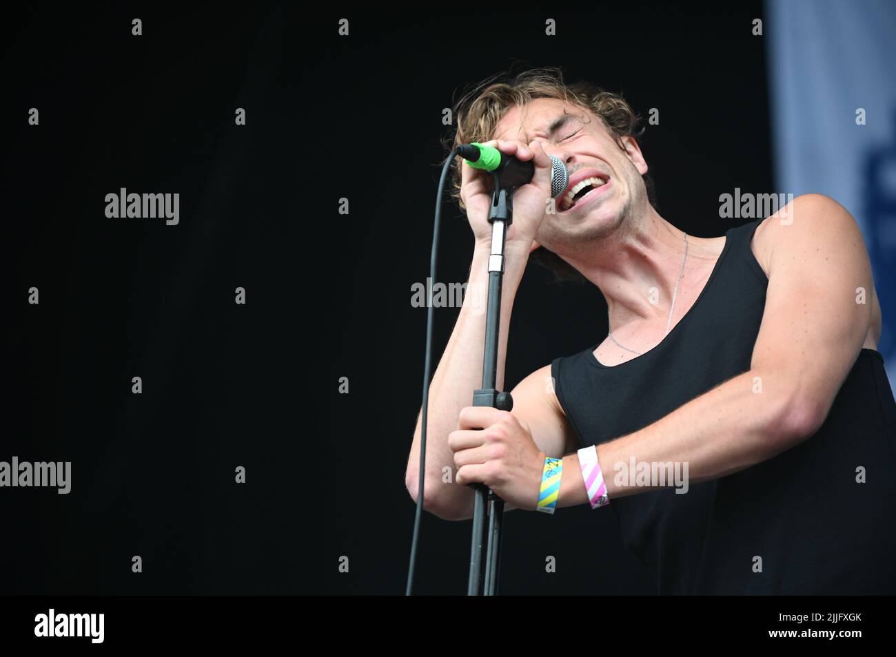 Squadra sportiva che si esibisce al Tramlines Festival , UK , 24.07.2022 Foto Stock