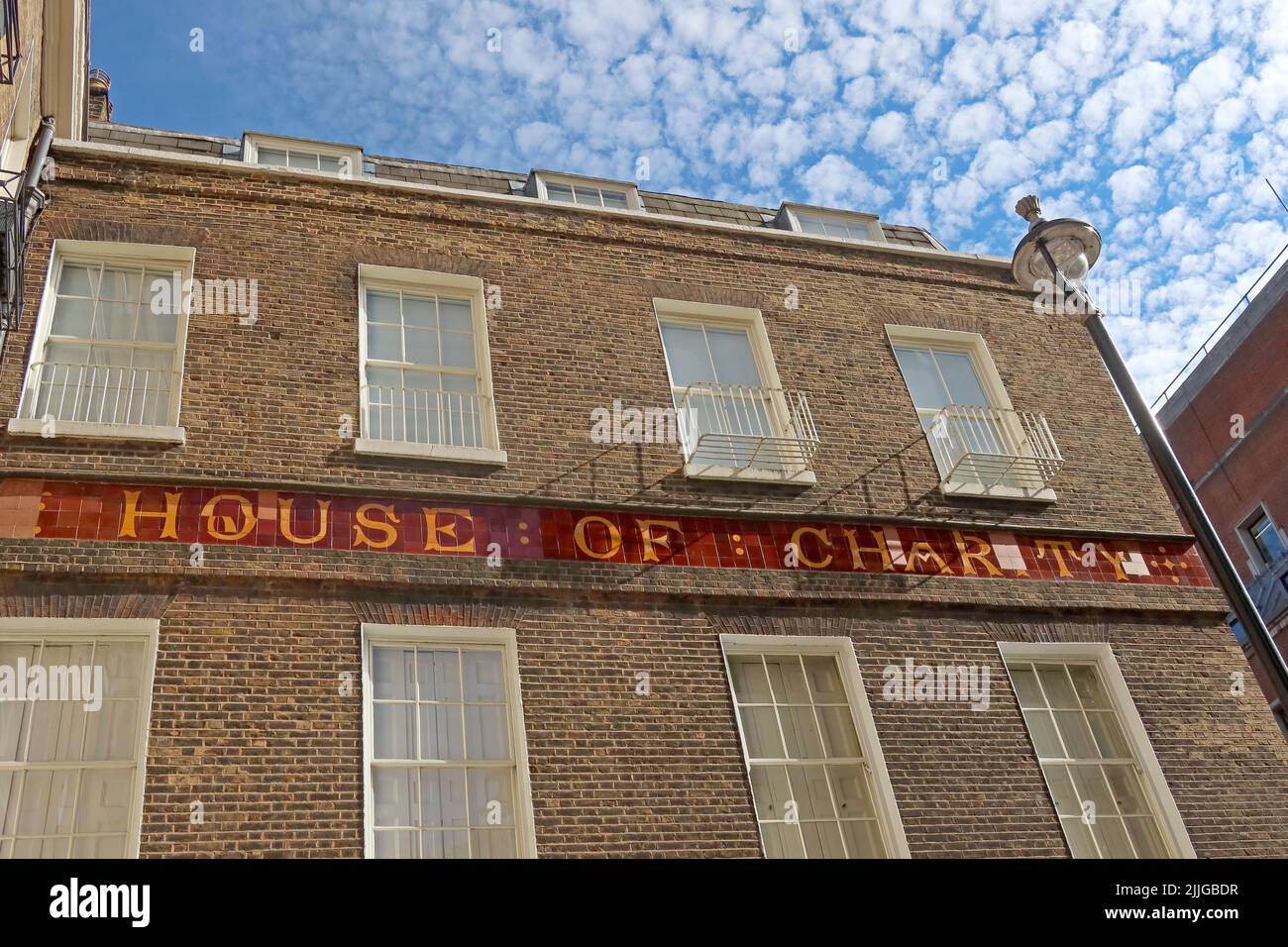 Soho House of Charity - Casa di St Barnabas, al 1 Greek Street, Soho, Londra, Inghilterra, Regno Unito, W1D 4NQ Foto Stock