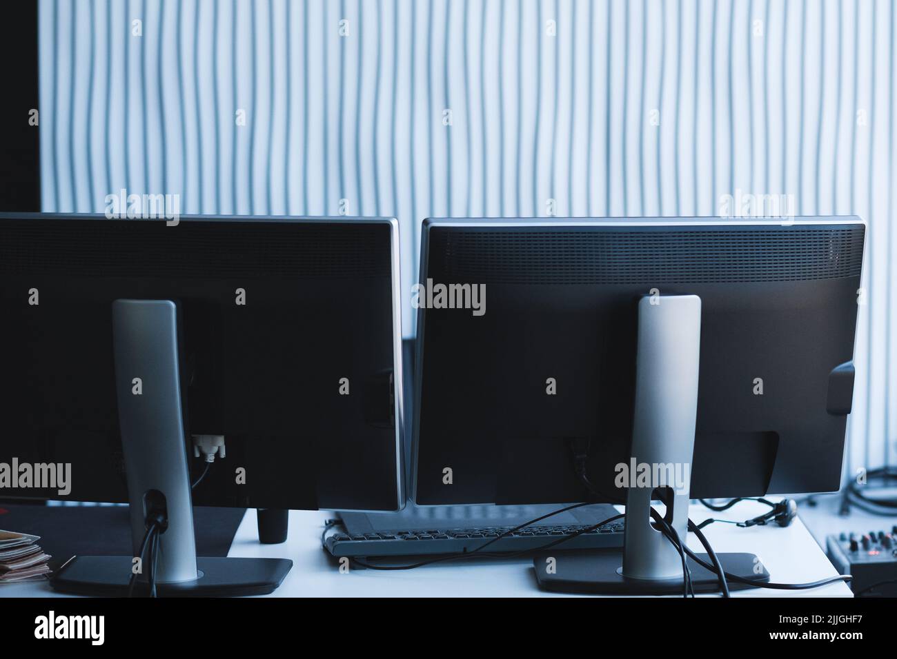 ambiente di lavoro per sviluppatori di software di programmazione per computer Foto Stock