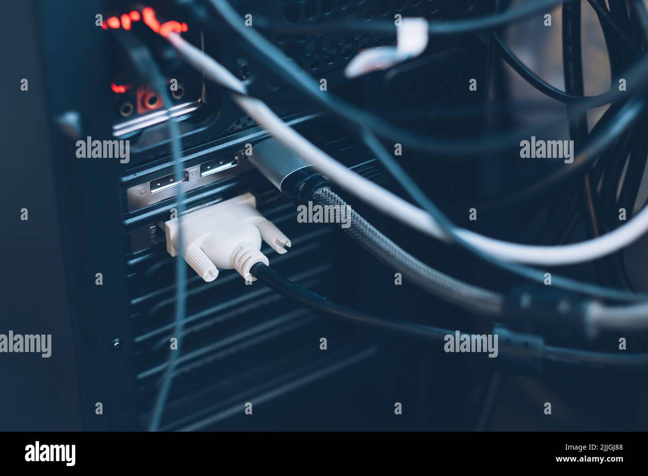 cavo di interfaccia del controller host dell'unità del sistema pc Foto Stock