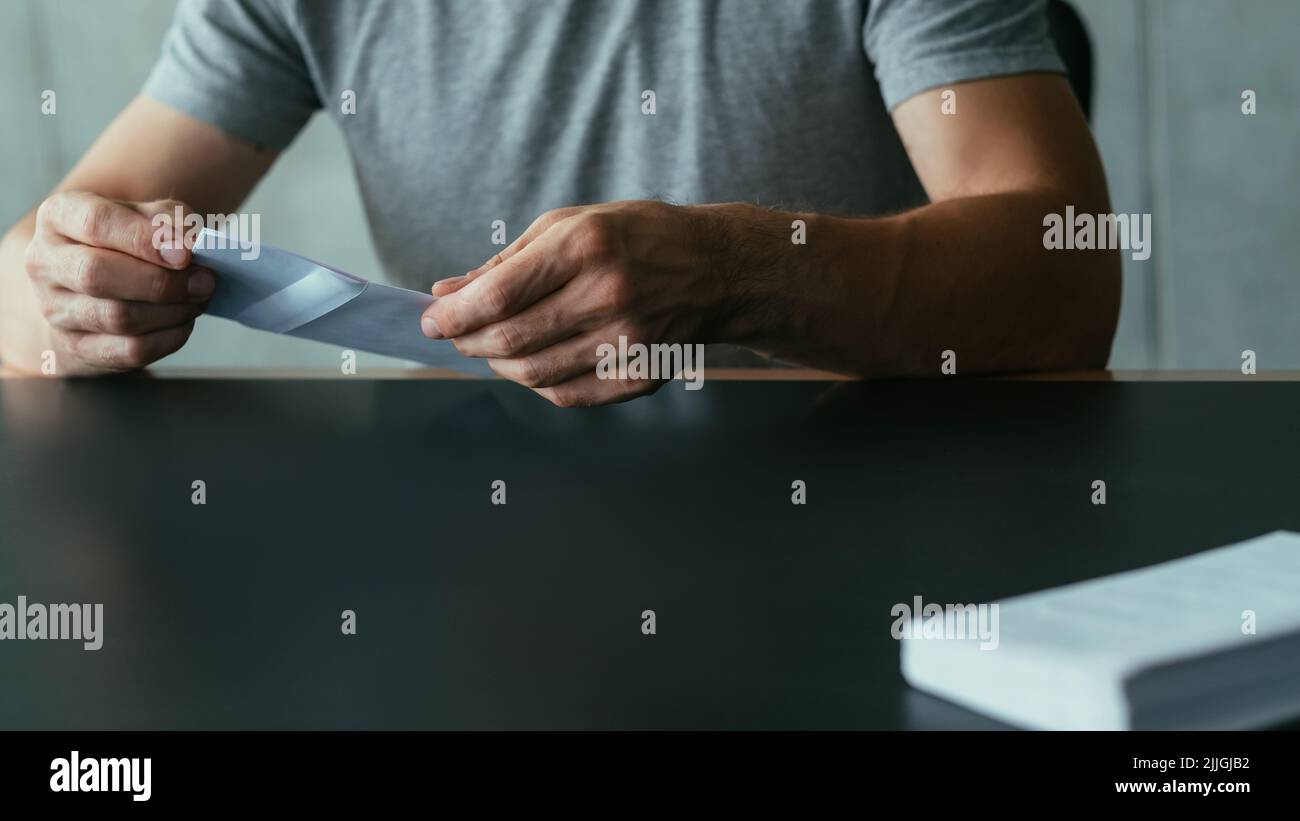 lettera di busta per corrispondenza commerciale Foto Stock