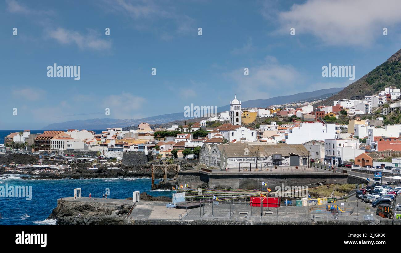 Der Hafen von Garachico auf tenero Foto Stock