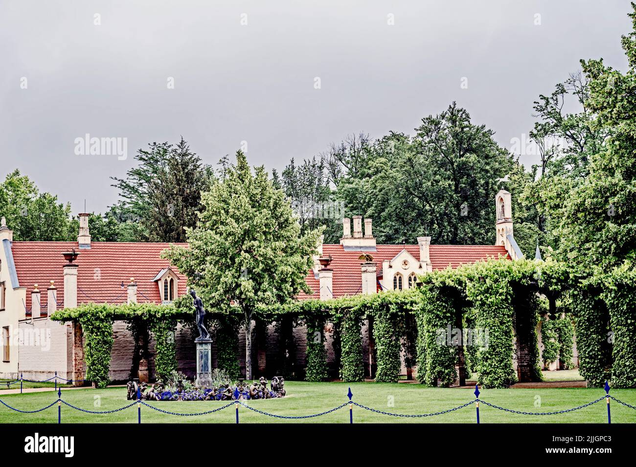 Park und Schloss Branitz (Brandeburgo, Germania) Foto Stock