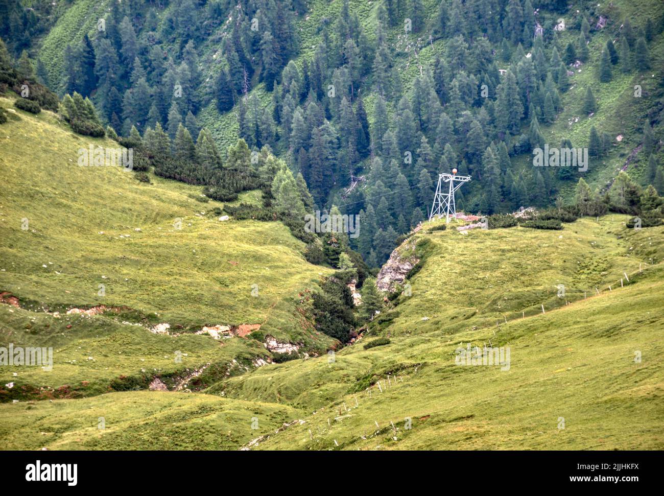 Alm, Almwiese, Hohe Tauern, Hütte, Stall, Wiese, Grün, saftig, Sommer, Herbst, Tauern, Nationalpark, Schwarzkopf, Großglockner, Glocknergruppe, Hokal Foto Stock