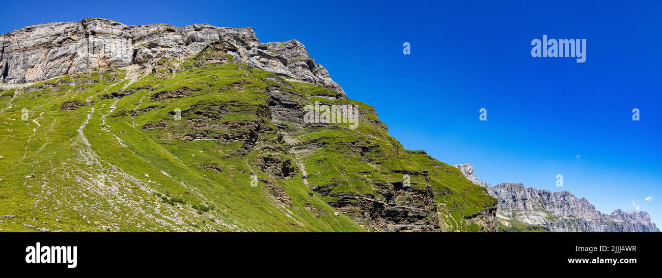 Splendida vista dal Passo Klausen in Svizzera Foto Stock