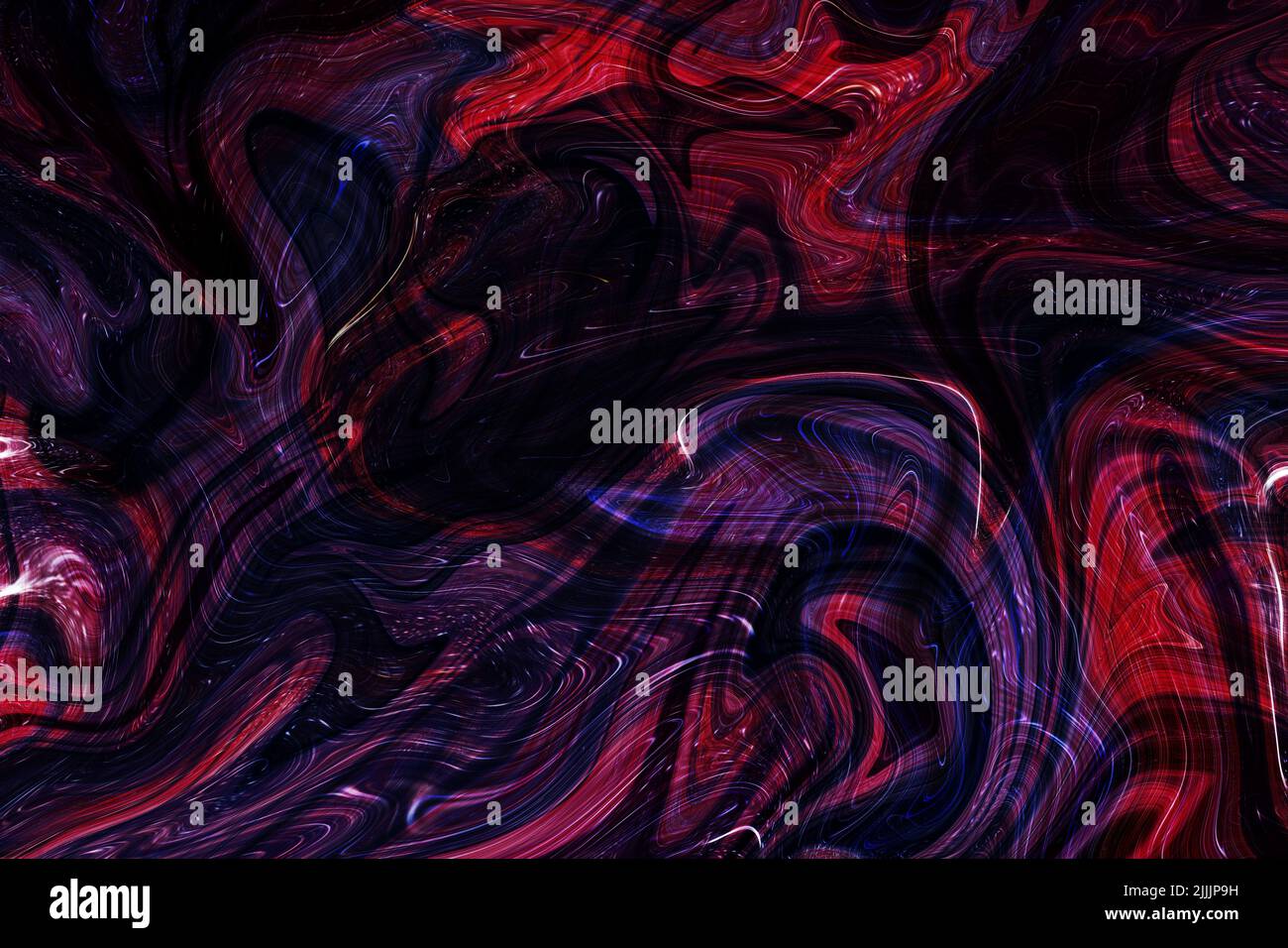 Red, Black, Purple e Blue Galaxy e Metallic Abstract Liquid Marble, elegante texture Luxury, sfondo semplice e moderno, marmo liquido scuro Foto Stock