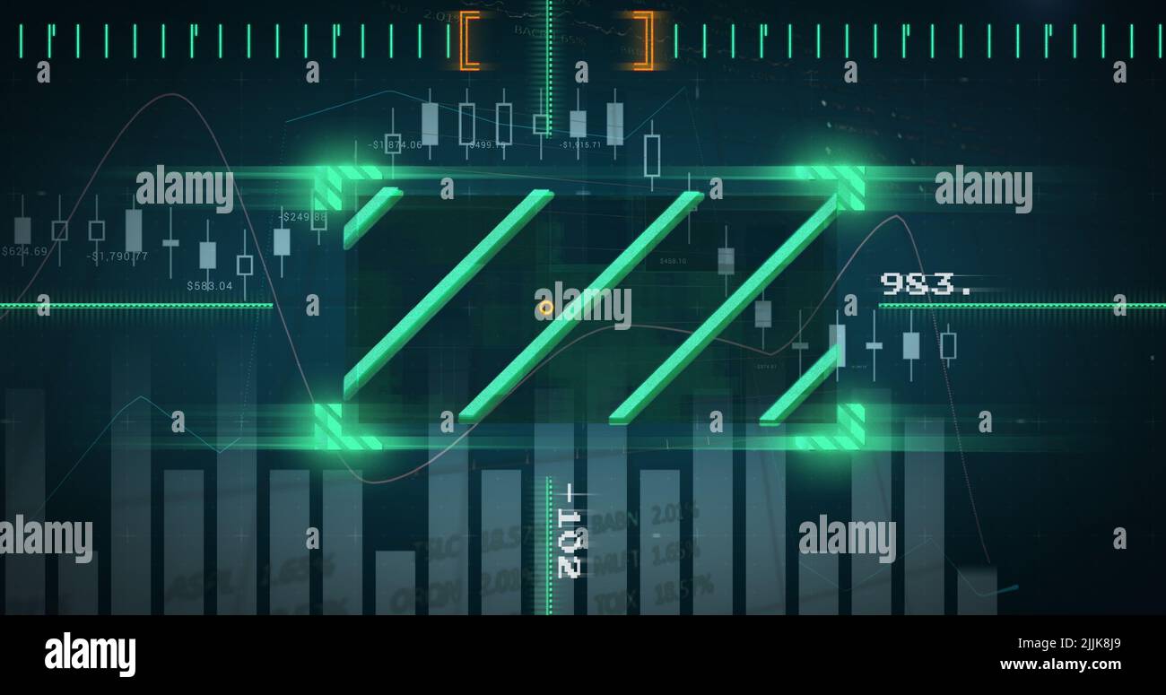 Immagine dello spostamento delle forme sull'elaborazione dei dati Foto Stock