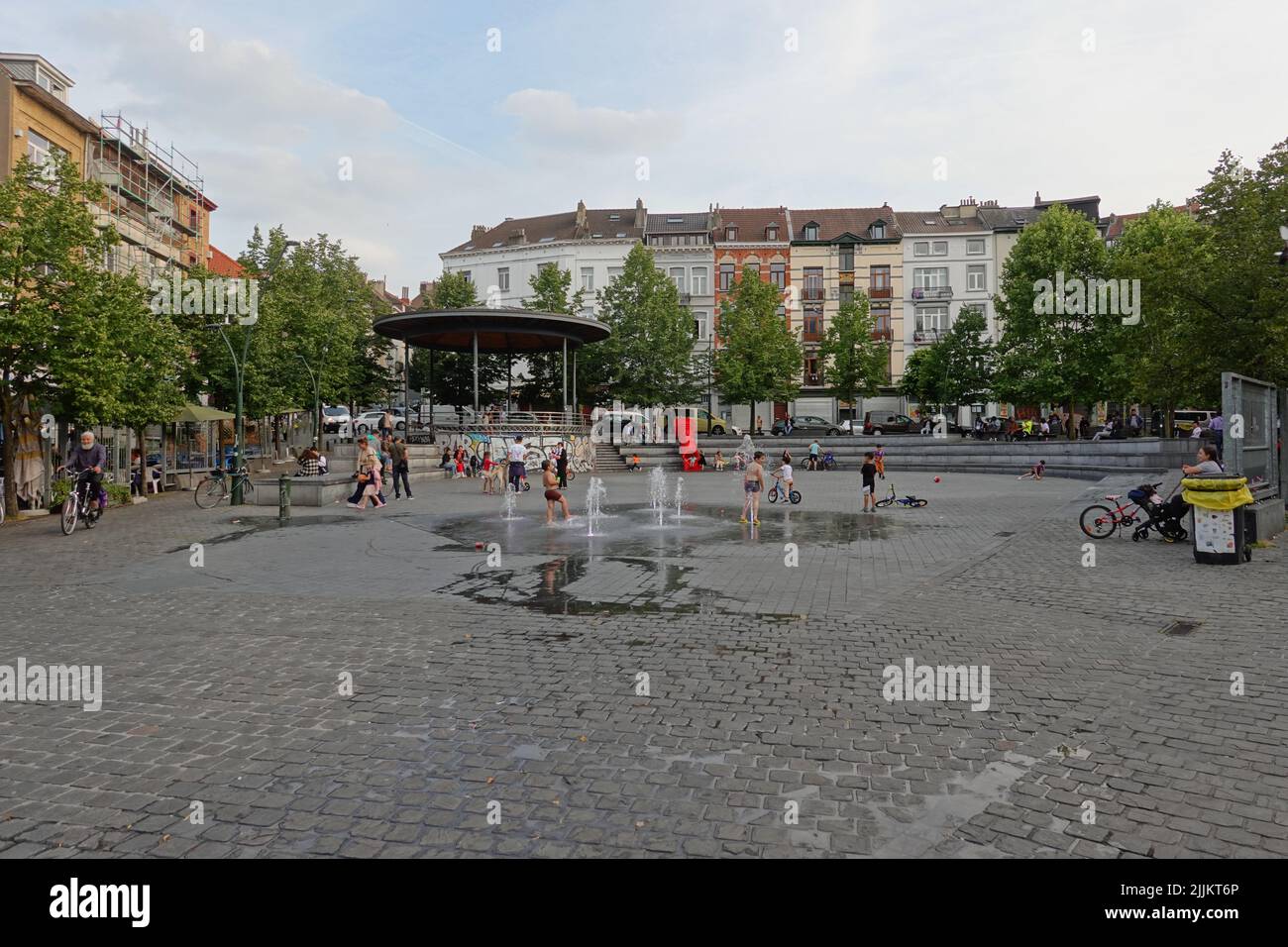 Brüssel, Saint-Gilles, Place de Betléem // Bruxelles, Saint-Gilles, Place de Betléem Foto Stock