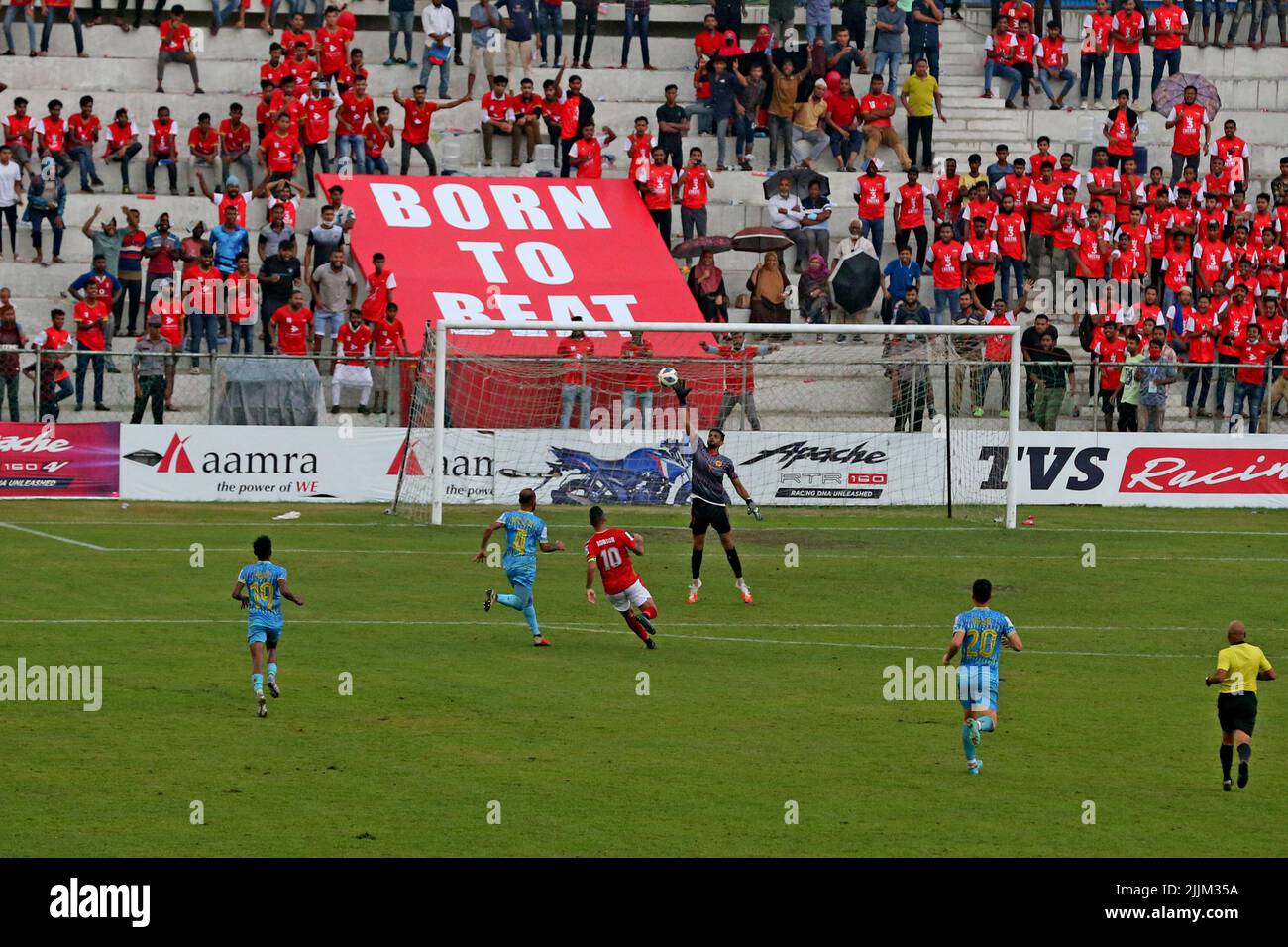 Bangladesh Premier League partita tra Basundhra Kings e Abahani Ltd. Al Bashundhara Kings Sports Arena, Dhaka, Bangladesh. Mentre Basundhara Ki Foto Stock