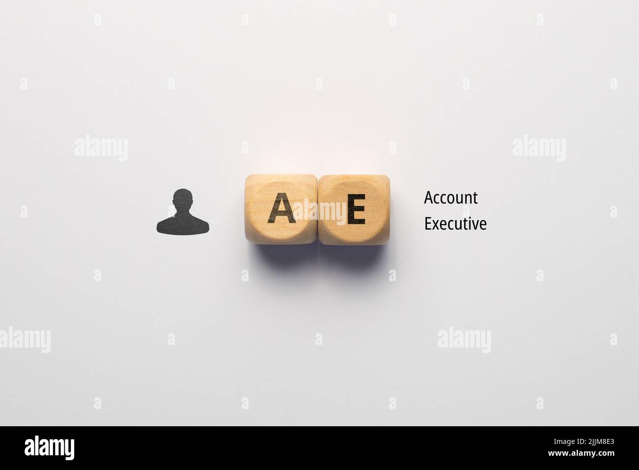 Acronimo di Concept business marketing AE o account Executive. Foto Stock