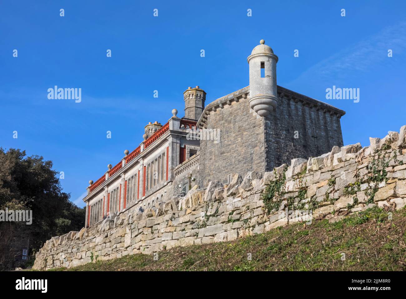 Inghilterra, Dorset, Swanage, Durlston Head Country Park, Durlston Castle Foto Stock
