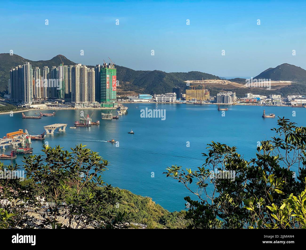 Una bella foto di Junk Bay, Hong Kong Foto Stock