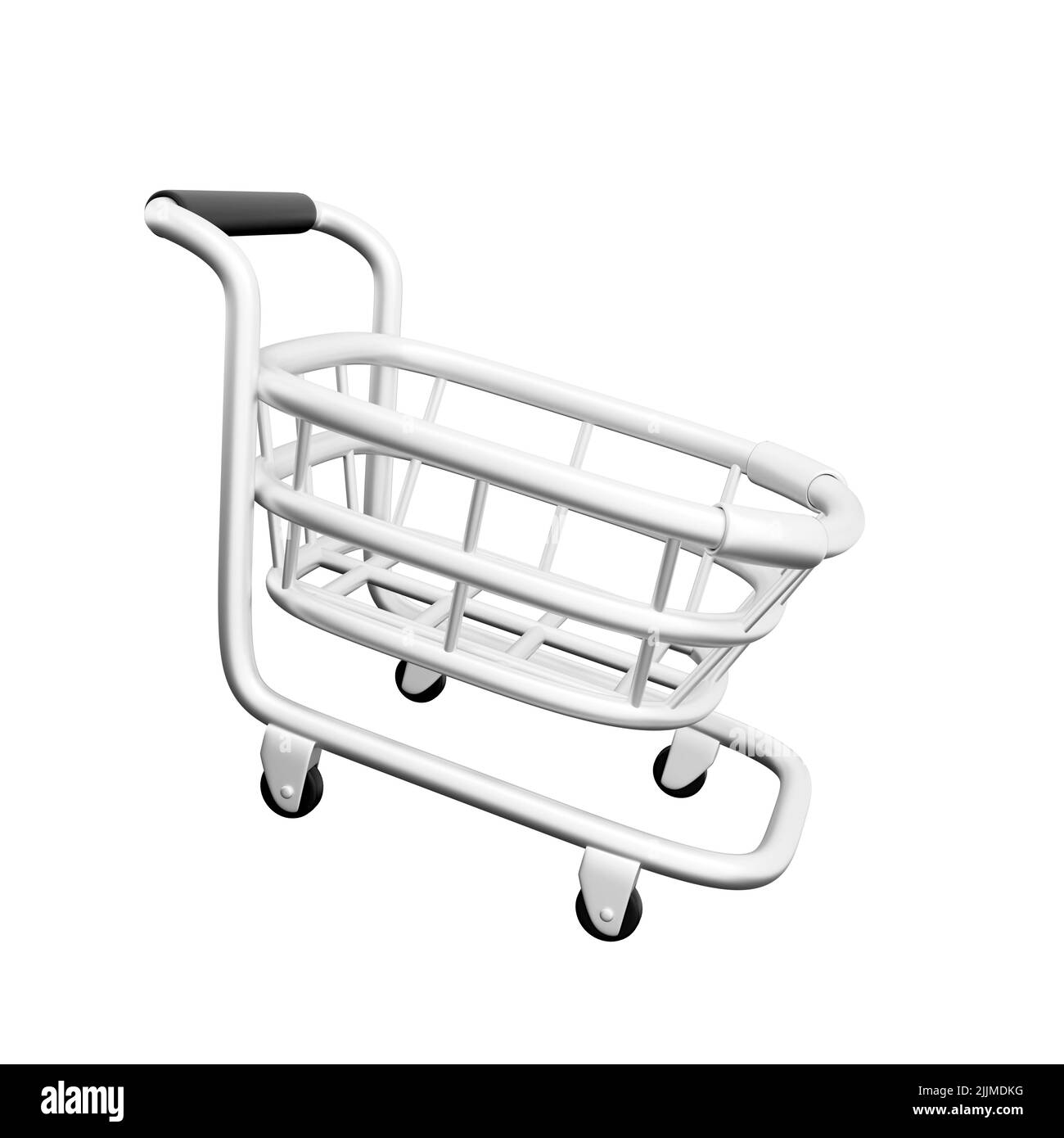 3d icona di rendering del carrello. 3d icona carrello. 3d icona del carrello di rendering Foto Stock