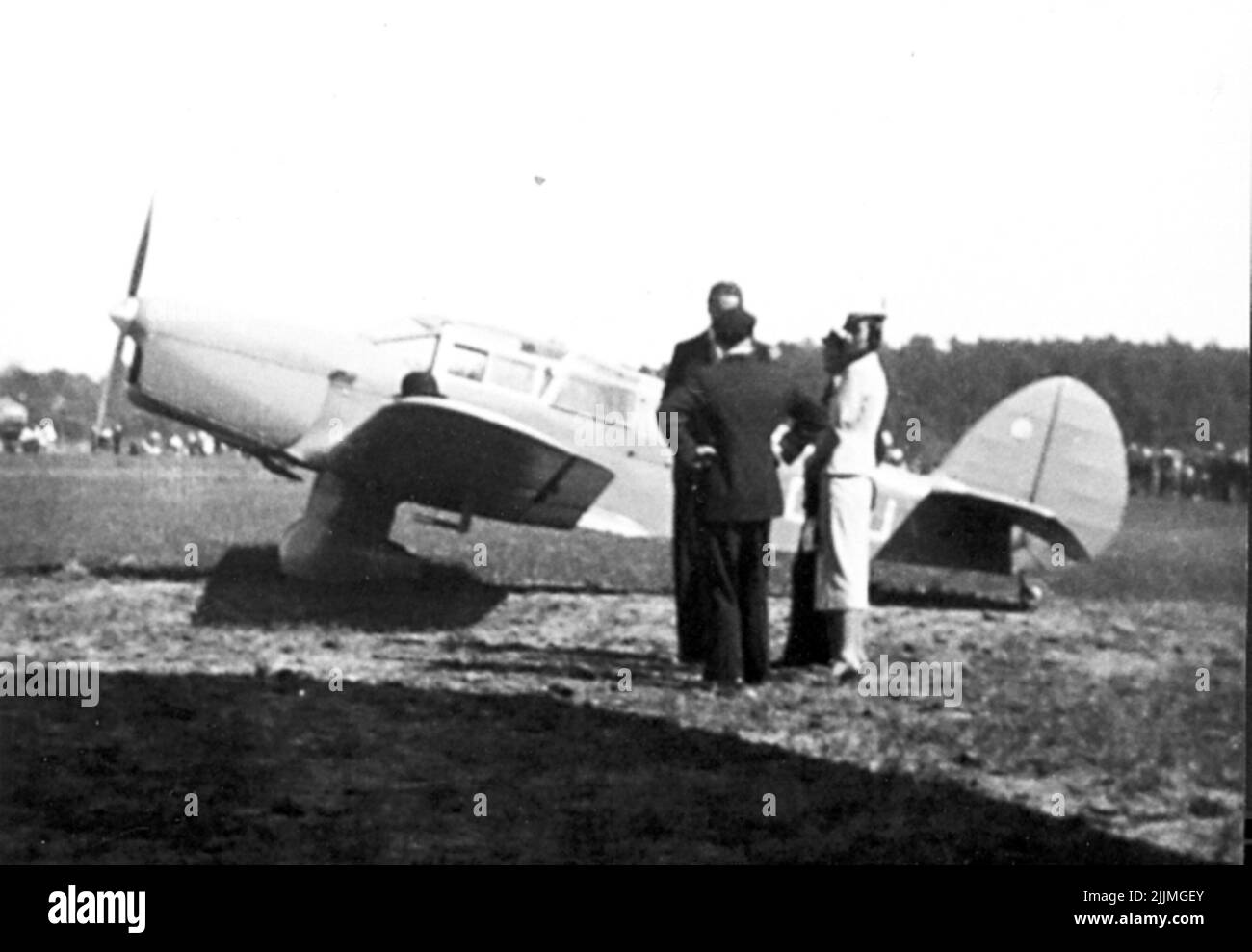 F6 Karlsborg. Velivolo percival 'Vega Gull'. Foto Stock