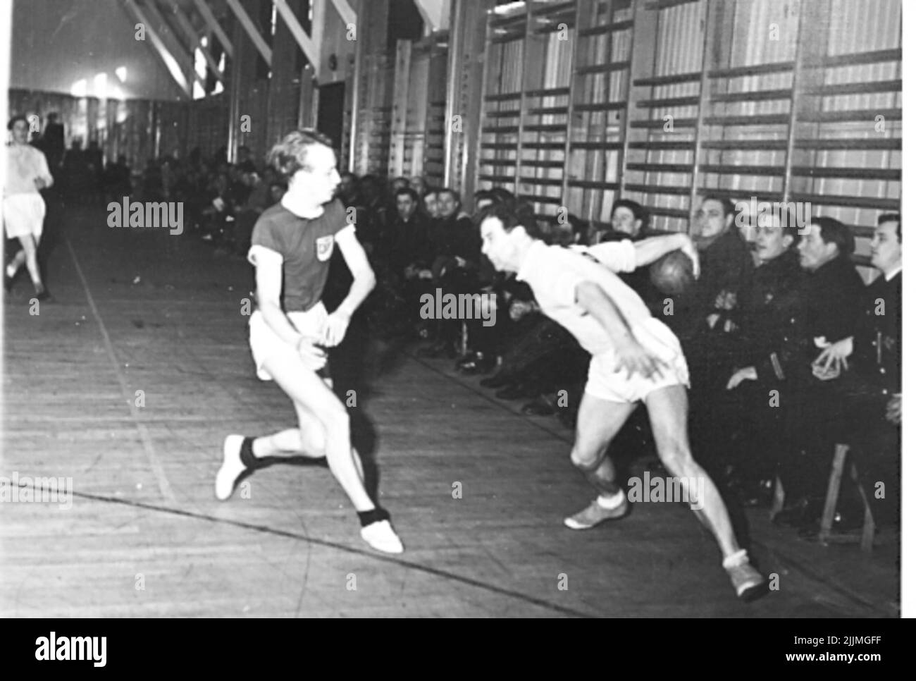 F6 Karlsborg 1952. Pallamano F6-F8. Foto Stock