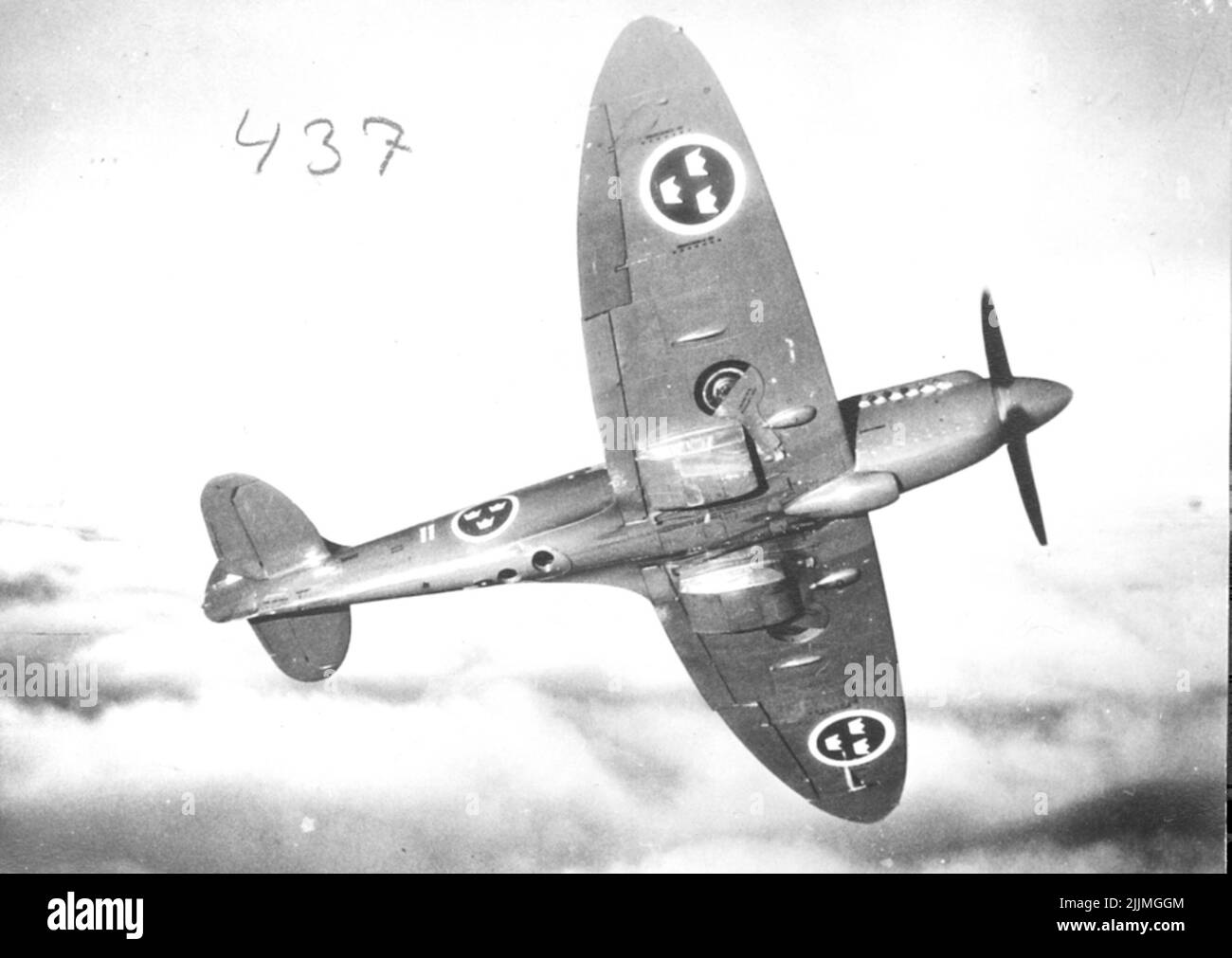 F6 Karlsborg 1949. Splitfire aereo. Foto Stock