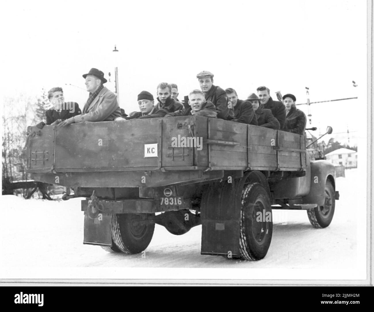 La scuola dei paracadutisti Karlsborg 1958. Pressione insufficiente. Foto Stock
