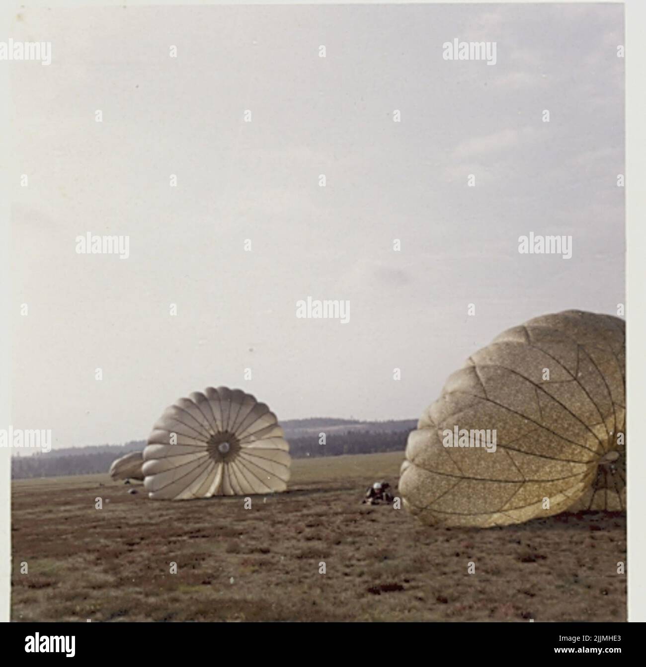La scuola dei paracadutisti Kalsborg, 1950s. Foto Stock