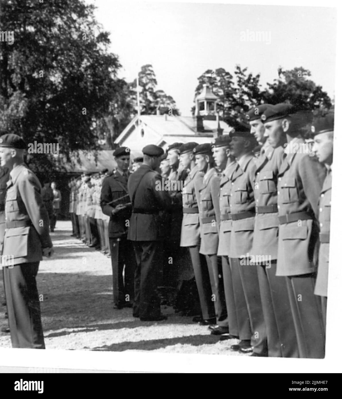 La scuola dei paracadutisti Karlsborg 1959. Foto Stock