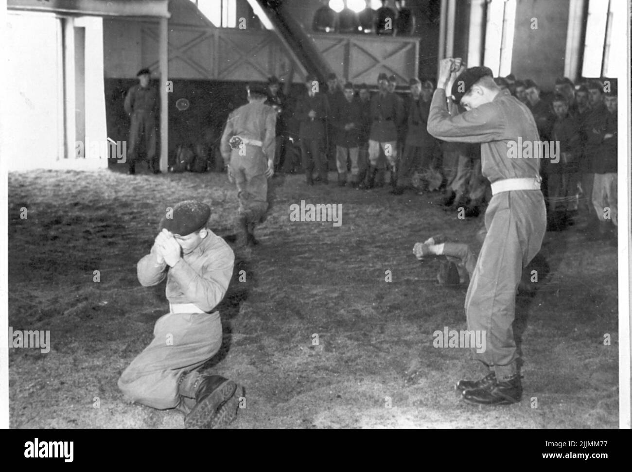 La scuola dei paracadutisti a Karlsborg 1950s. Foto Stock