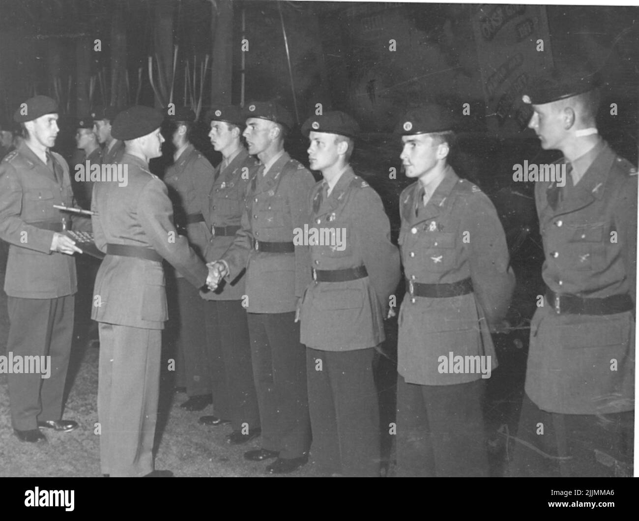 Tutte le scuole di caccia schermo a Karlsborg 1953. Foto Stock