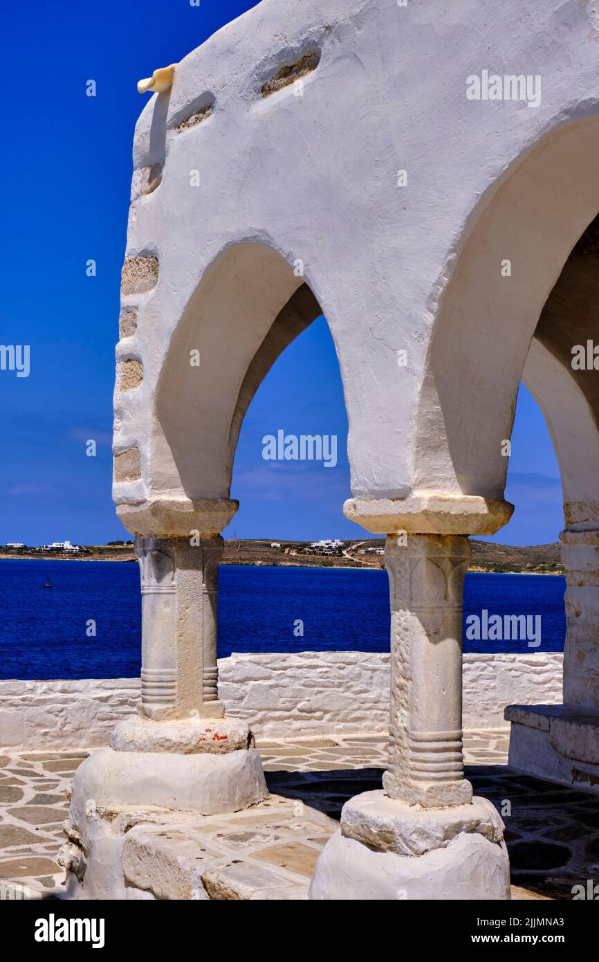 Grecia CICLADI, isola di Paros, Parikia (Hora), chiesa duecentesca Foto Stock