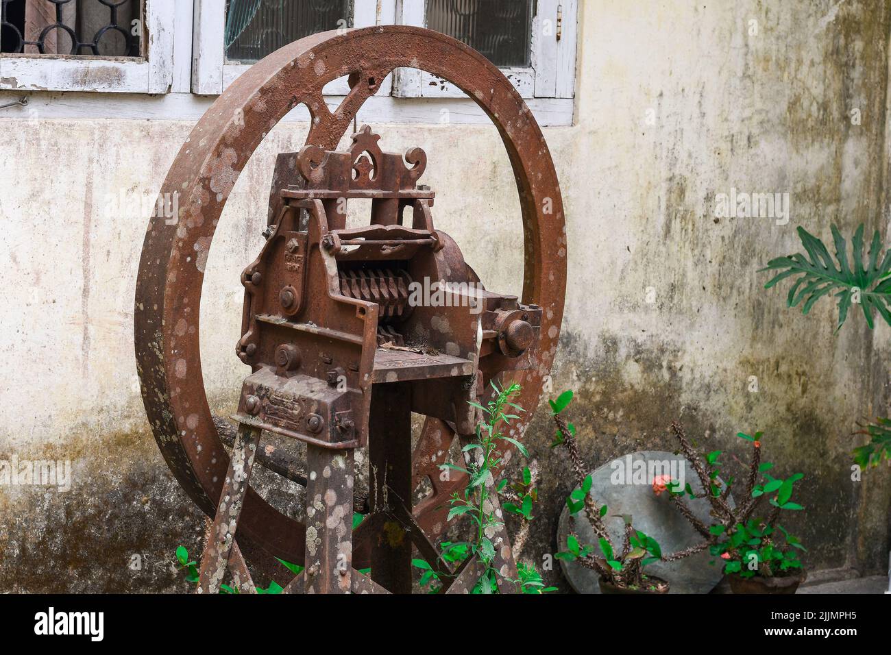 Taglierina del crivello a mano vecchia e arrugginita Foto Stock