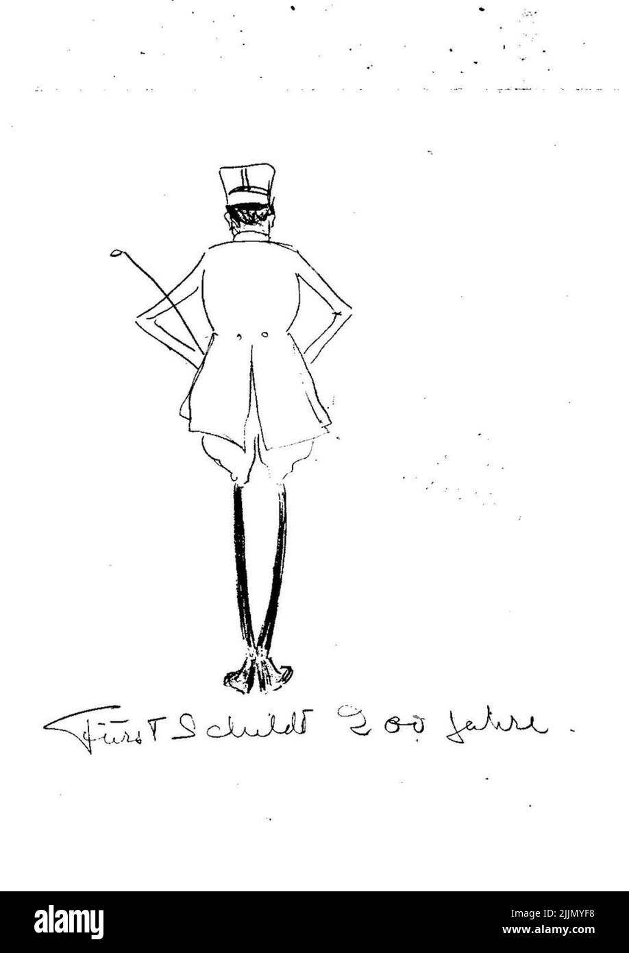 Caricatura di Löjtn Gunnar (Putte) Schildt, K 3. Foto Stock