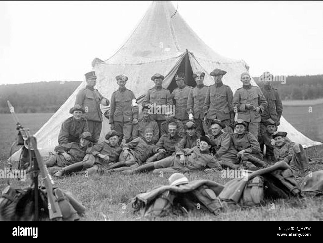 Foto di gruppo di Bivacken a Örlen Foto Stock